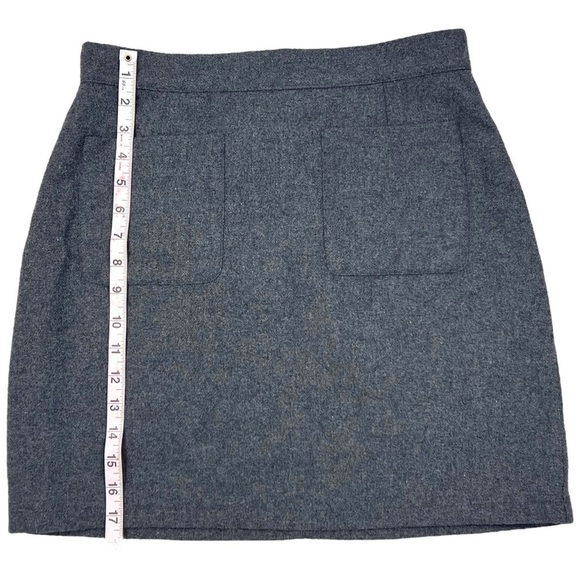Modcloth Woman’s Gray Pocket Wool Blend Career Zip Closure Lined Y105 Size 8 - Picture 5 of 9